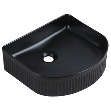 Jade 410mm Matte Black Ceramic Arch Above Counter Basin